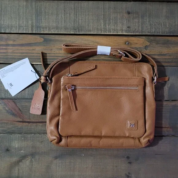 Wise Owl Genuine Nappa Leather Crossbody Bag - Picture 1 of 6